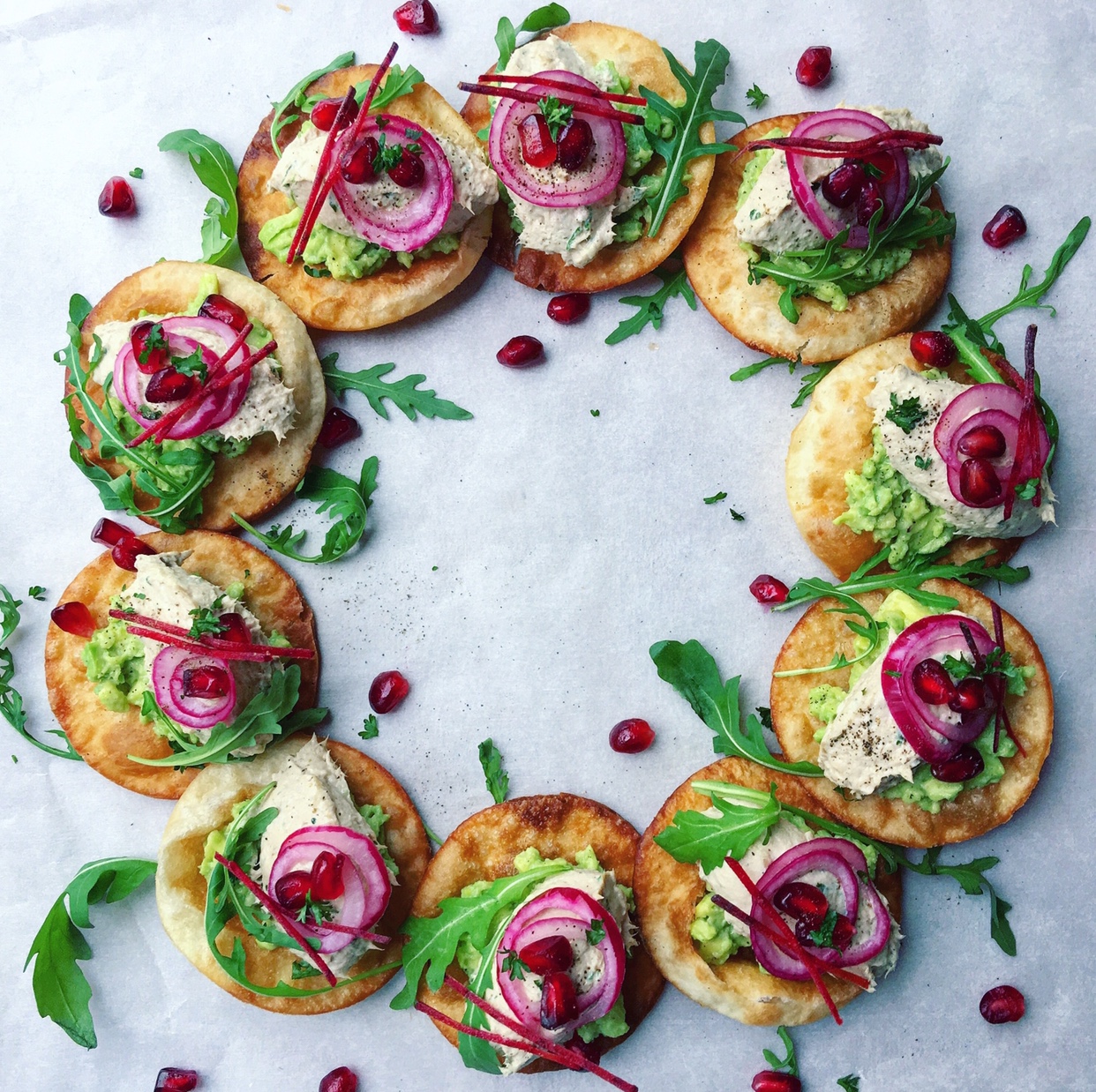 Crispy fried tortillas packed with a fresh mackerel mousse.