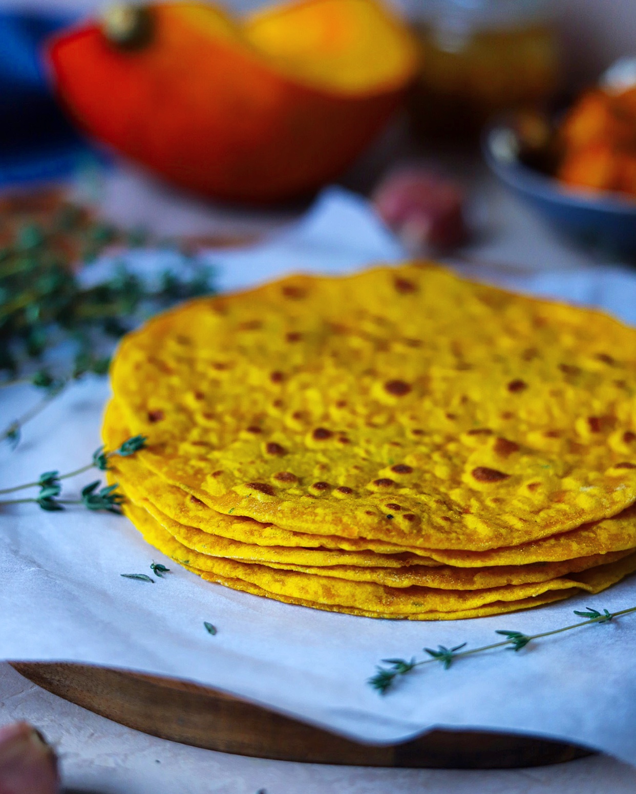 These Pumpkin Tortillas are 100% natural and made with only two ingredients!