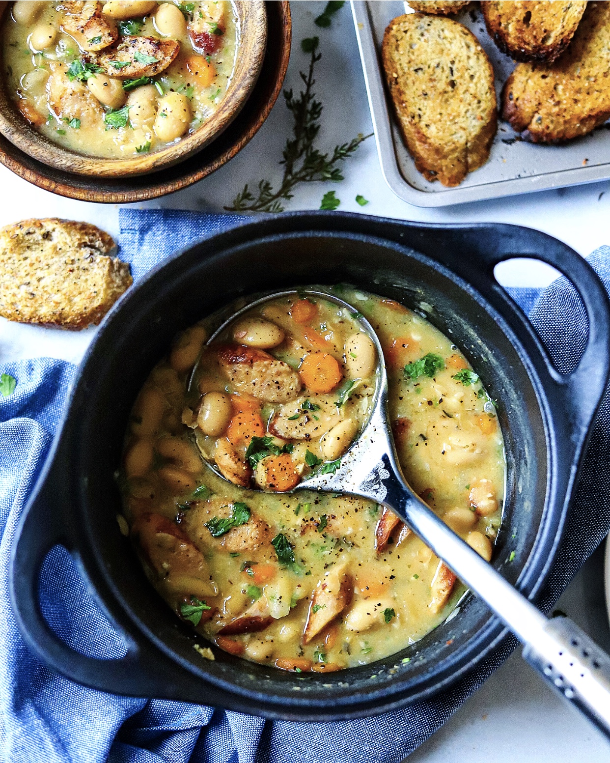 Comforting and creamy White Bean Soup!