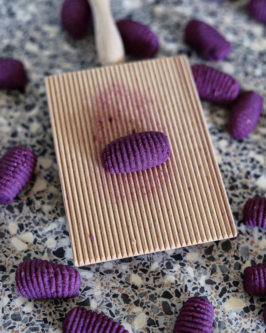 You don't need a Garganelli (the wooden tool) but I'm a sucker for these tools. If you don't have one, a fork will do just fine!