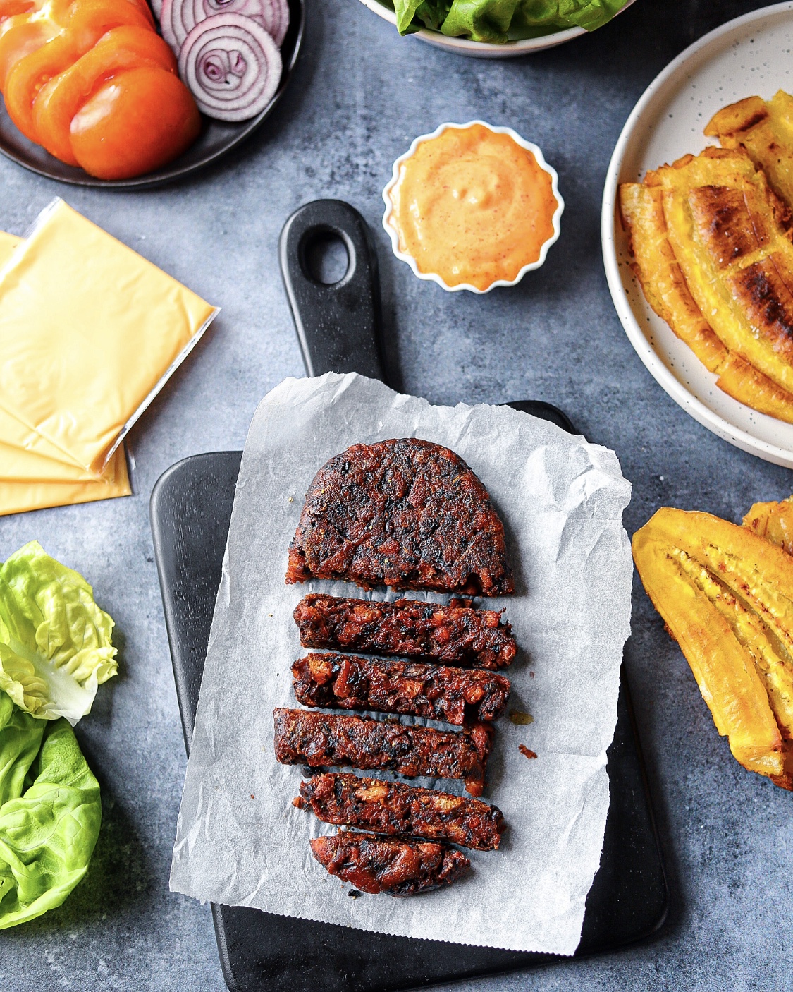 I served my vegan "steak" on a Jibarito Sandwich, but feel free to be creative.