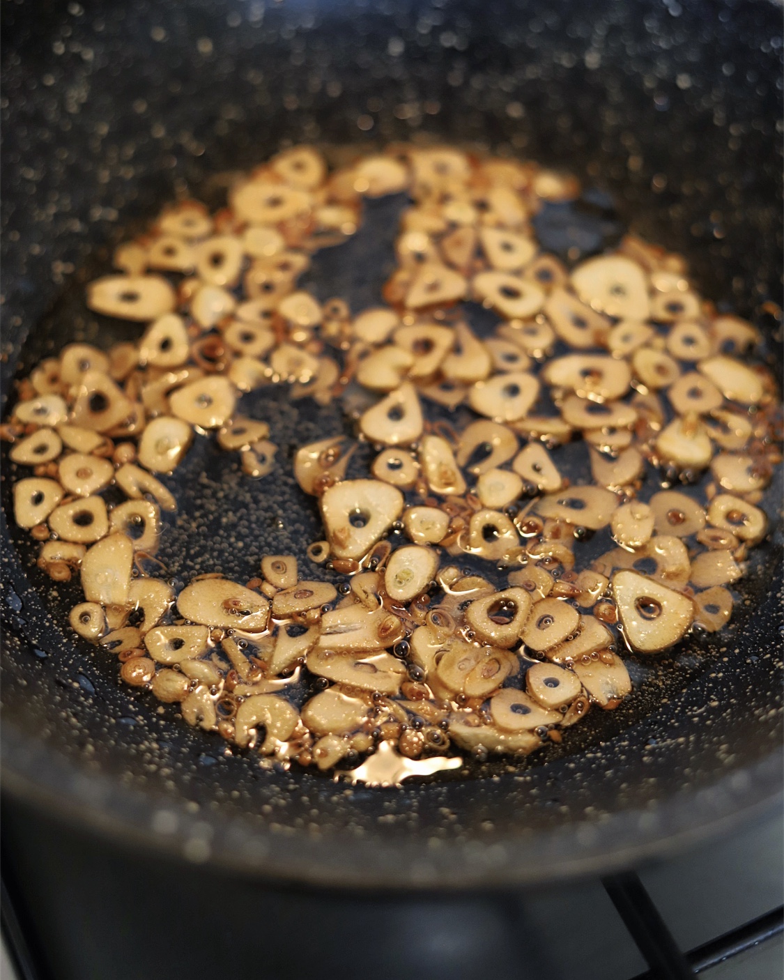 Don't skip making the garlic oil & chips!