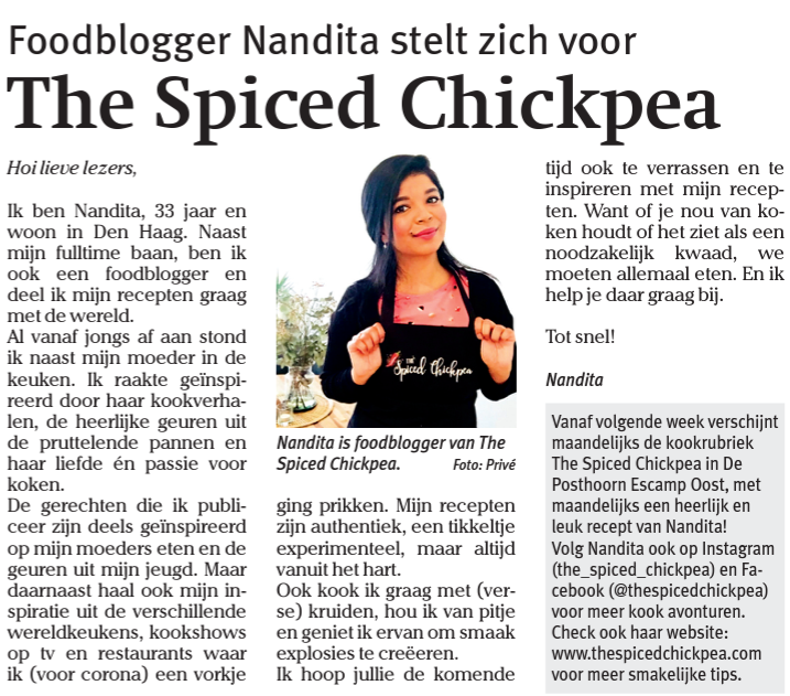 The Spiced Chickpea in the Posthoorn!
