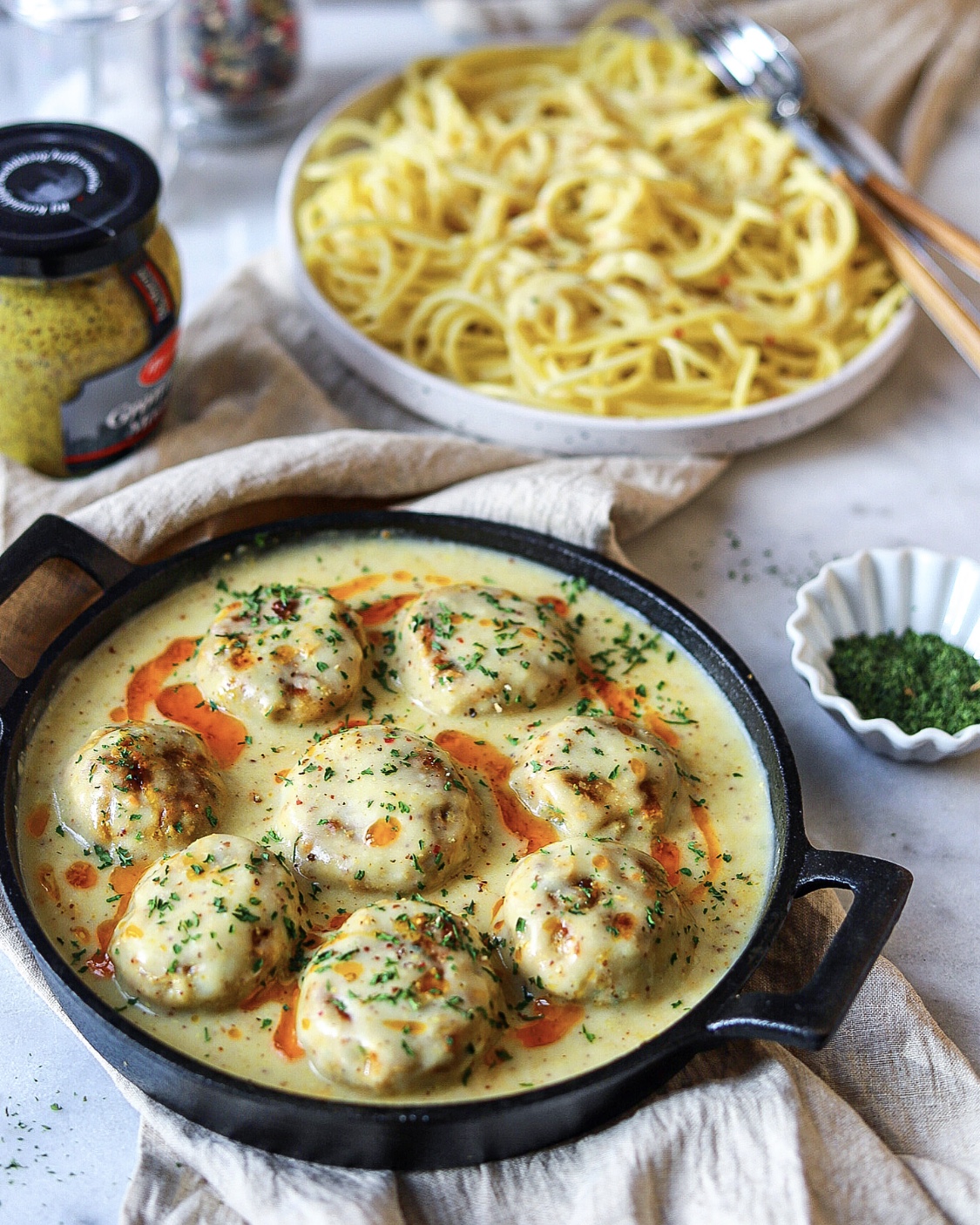 Use a good grainy mustard for the sauce! It will be so much more flavorful and have a great kick to it.