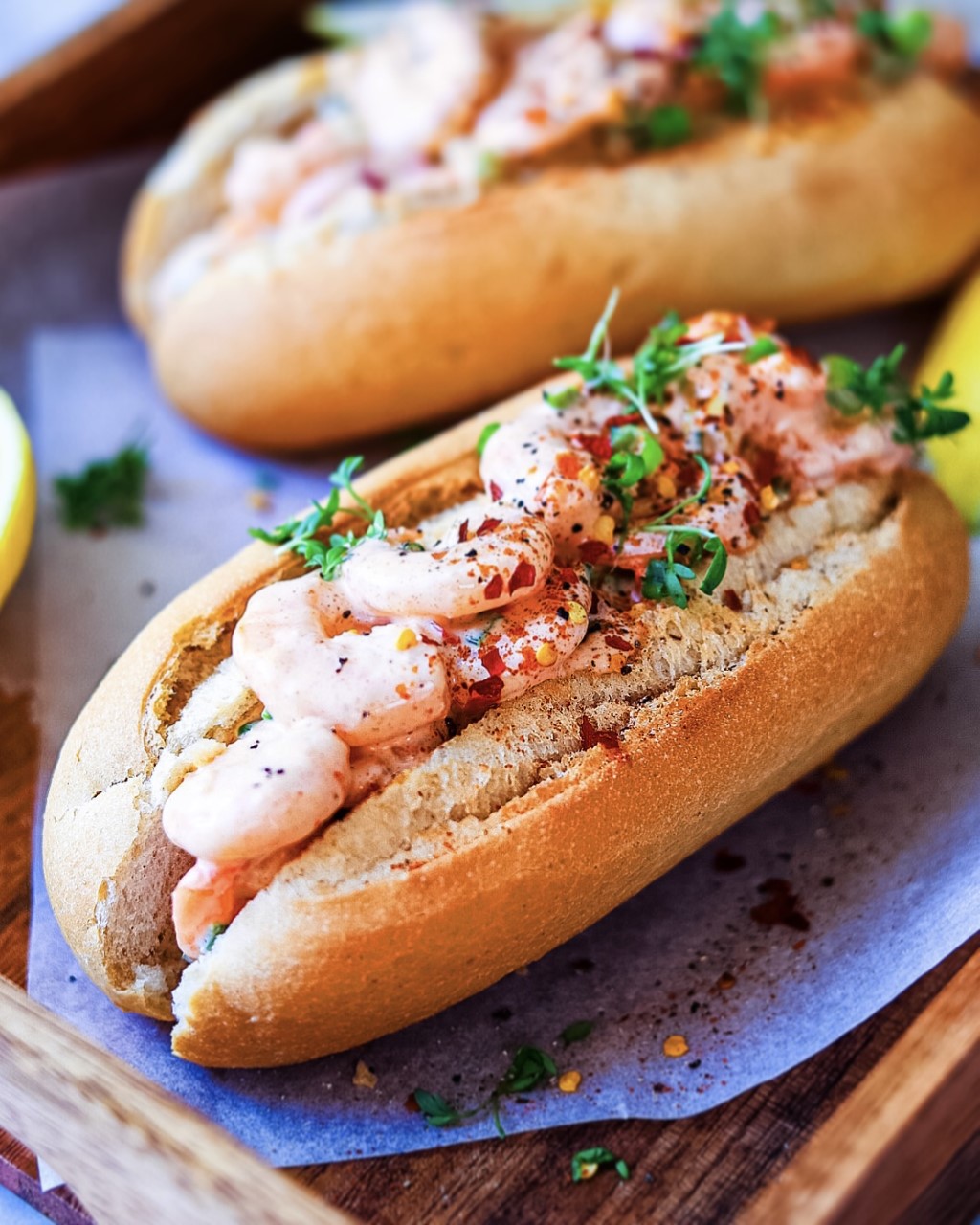 Creamy, tasty and so delicious! Shrimp rolls are the best when the weather is scorching hot!