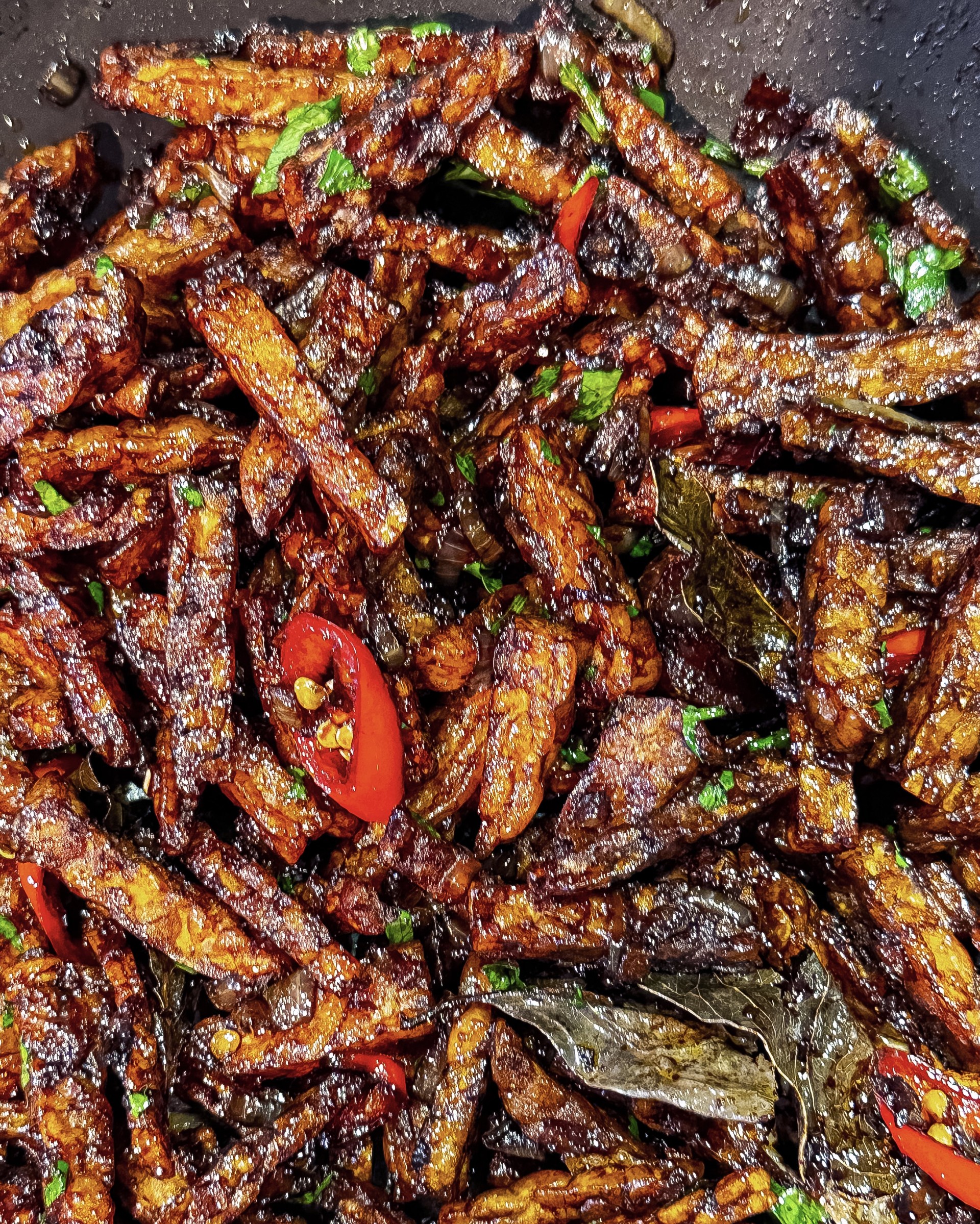 This delicious sticky and savory Tempeh Sambal is one to defo learn how to make!